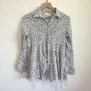 Denim & Supply Ralph Lauren Floral Blouse - Gray and White